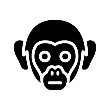 şirin maymun çizgi film ikonu vektör illüstrasyon grafik tasarımı