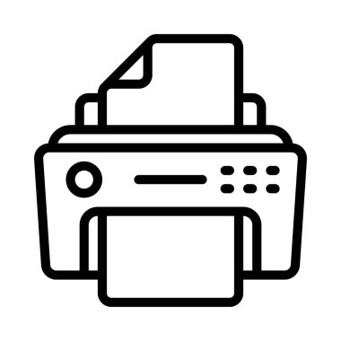 Yazıcı simgesi, basit web illüstrasyonu