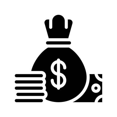 Para web simgesi düz tasarım, vektör illüstrasyonu                                                            