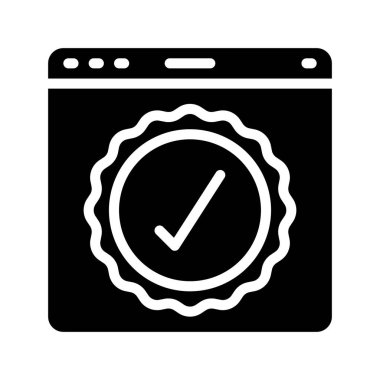 İşaretleme simgesi vektör illüstrasyonunu kontrol et