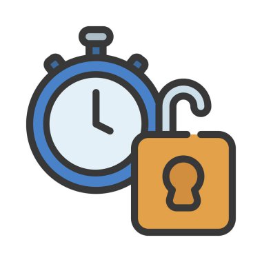 lock icon, vector illustration simple design