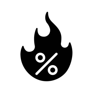 ateş satışı simgesi vektör illüstrasyonu