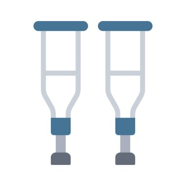 Koltuk değnekleri simgesi, vektör illüstrasyonu basit tasarım