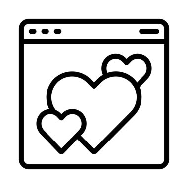 Web sitesi simgesi, vektör illüstrasyonu basit tasarım