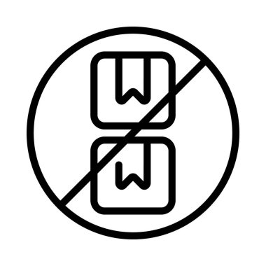 Yığma simgesi yok, vektör illüstrasyonu basit tasarım