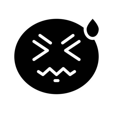 şirin yüz ifadeleri, vektör illüstrasyonu basit tasarım 