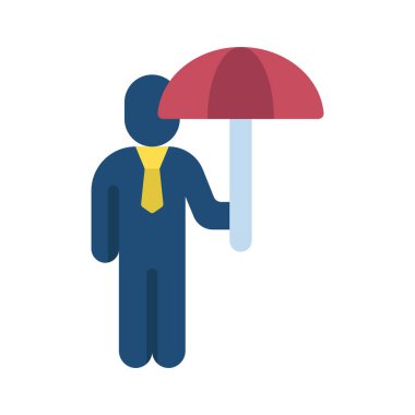 Kaplanmış Kişi simgesi vektör çizimi tasarımı