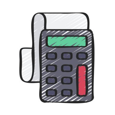 POS terminal simgesi, anahat stili