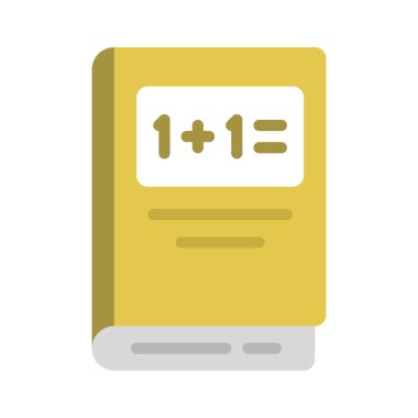 Matematik kitabı simgesi, vektör illüstrasyonu