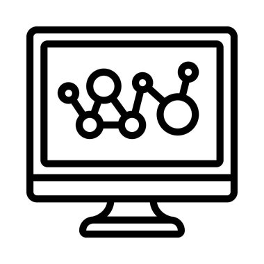 İş ağ simgesi, vektör illüstrasyonu basit tasarım