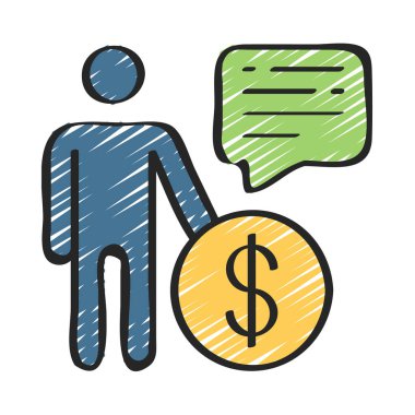 finans ve para konsept simgesi, vektör illüstrasyonu basit tasarım