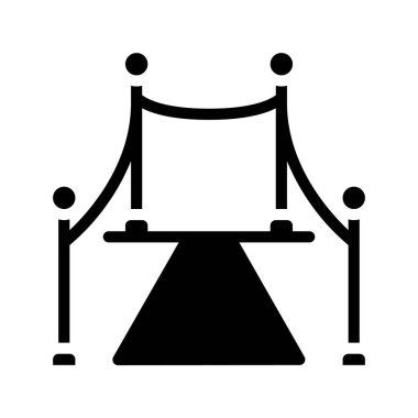 Kırmızı Halı Olay simgesi, vektör illüstrasyon basit tasarım