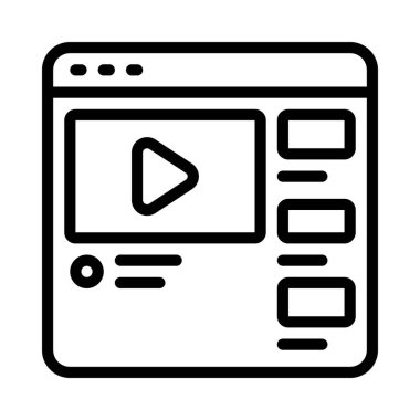 Web sitesi simgesi, vektör illüstrasyonu basit tasarım