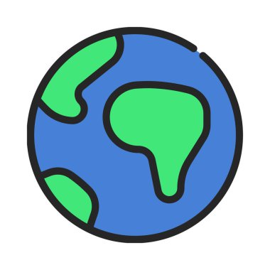 Dünya ikonu. vektör illüstrasyonu                    