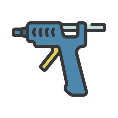 Yapıştırıcı tabancası simgesi, vektör illüstrasyonu basit tasarım