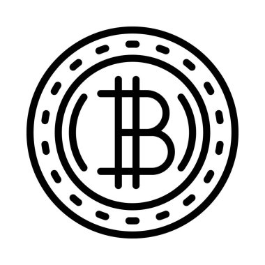 Bitcoin para birimi vektör simgesi tasarımı 