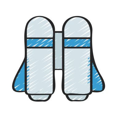 Jet Pack simgesi, vektör illüstrasyonu basit tasarım