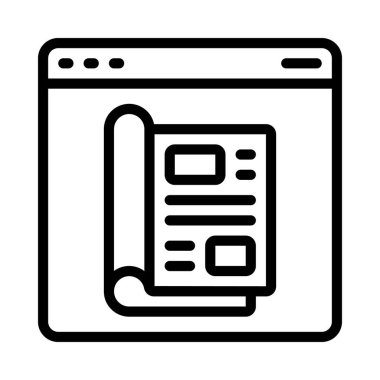 dergi simgesi, vektör illüstrasyonu basit tasarım