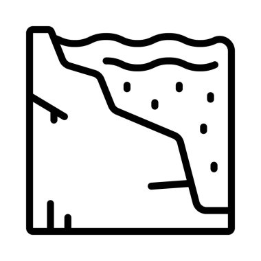 Erozyon simgesi, vektör illüstrasyonu basit tasarım