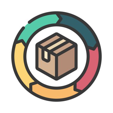 Teslimat kutusu vektör simgesi 