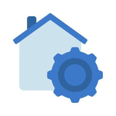 Ev Ayarları simgesi, vektör illüstrasyonu   