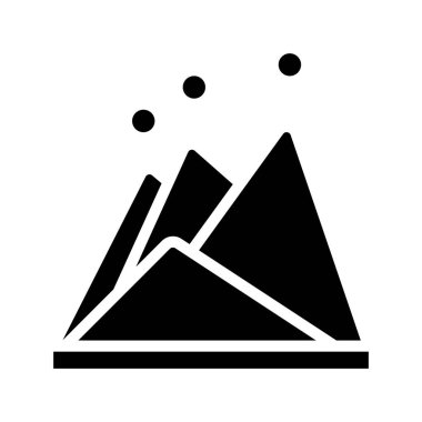 business Mountain Grafik simgesi, vektör illüstrasyonu