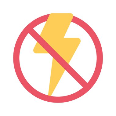 Flash simgesi yok, vektör illüstrasyonu basit tasarım