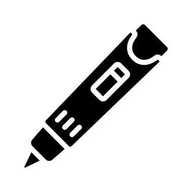 3 boyutlu kalem simgesi. vektör illüstrasyonu