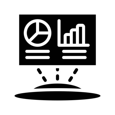 AR Veri Görselleştirme Web simgesi vektör illüstrasyonu