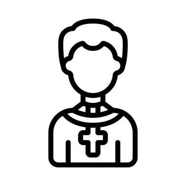 Rahip simgesi vektör illüstrasyon tasarımı