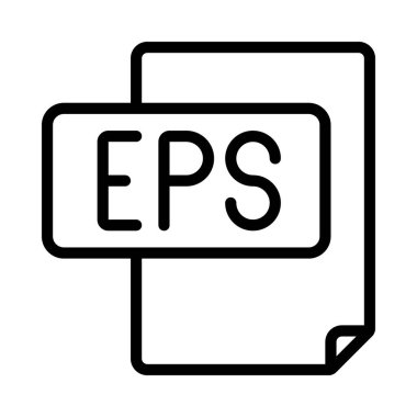 EPS Dosya simgesi, vektör illüstrasyonu