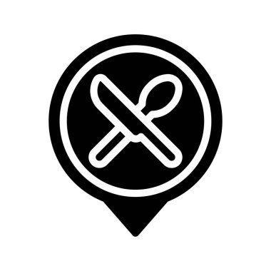 Restoran simgesi, vektör illüstrasyonu basit tasarım