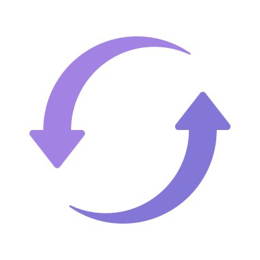 Döngü Okları simgesi beyaz arkaplanda izole edildi. vektör.