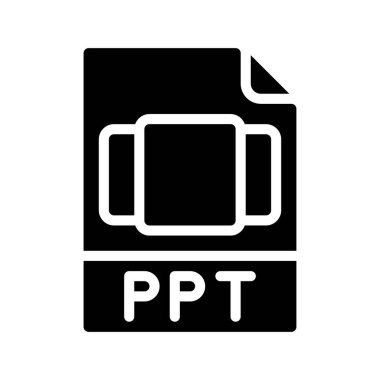 Ppt simgesi, vektör illüstrasyonu basit tasarım