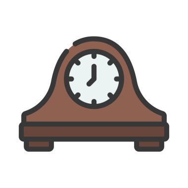 saat izole edilmiş simge vektör tasarımı