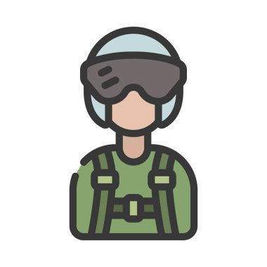 Pilot web simgesi vektör illüstrasyonu