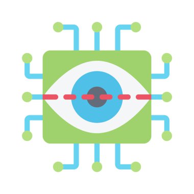 Retina Tarama Web simgesi vektör çizimi