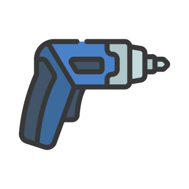 Kablosuz tornavida vektör illüstrasyon tasarımı