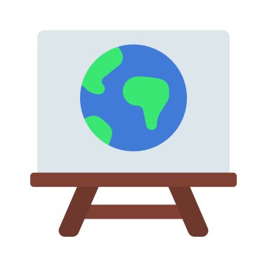 Coğrafya dersi ikon vektör illüstrasyon tasarımı