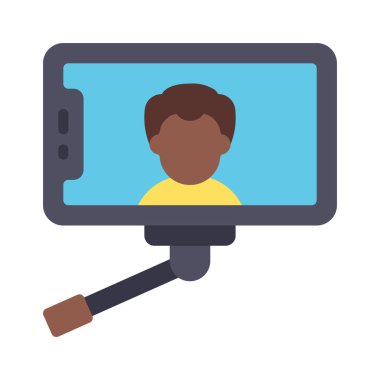 Selfie Çubuğu ağ ikonu vektör çizimi