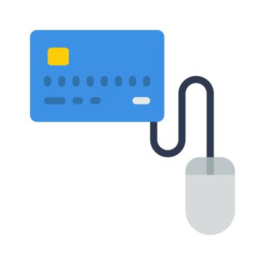 Kredi kartı web simgesi vektör illüstrasyonu