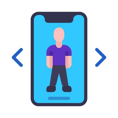 Sanal Deneme Simge, vektör illüstrasyonu basit tasarım