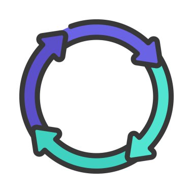  Oklar Donut web simgesi vektör illüstrasyonu