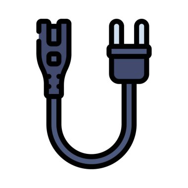 Power Cord simge vektör çizimi tasarımı