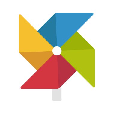 Oyuncak Değirmeni simgesi, vektör illüstrasyonu basit tasarım