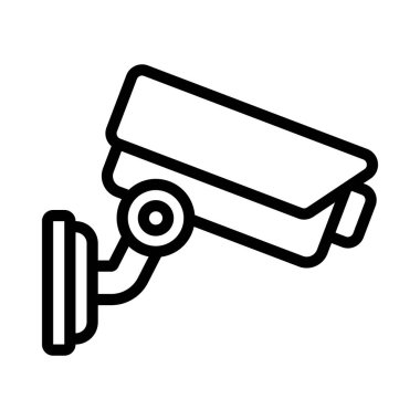 CCTV güvenlik kamerası vektör resimleme simgesi  