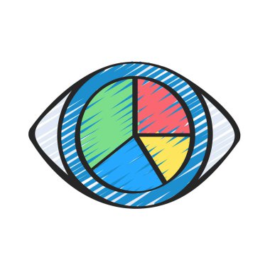 Pasta Çizelgesi Gözünün vektör çizimi