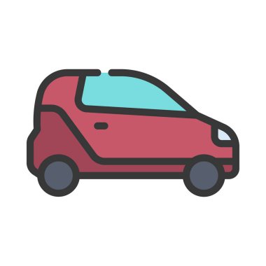 araba simgesi, vektör illüstrasyonu basit tasarım 