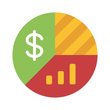 Yatırım Portföyü Çizelgesinin vektör çizimi