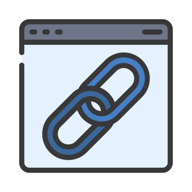link simgesi, vektör illüstrasyonu basit tasarım